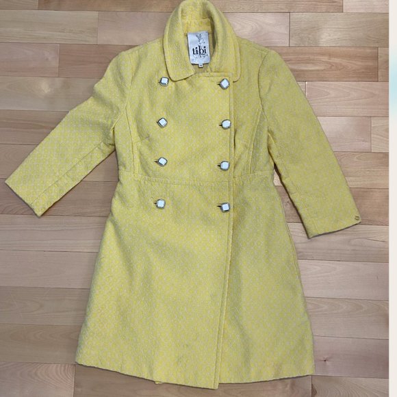 Tibi Yellow Peacoat - Picture 1 of 3